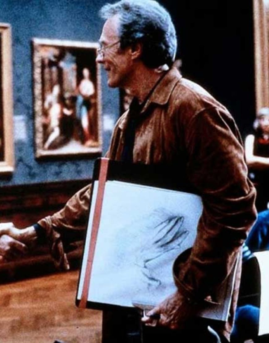 Absolute Power Clint Eastwood Tan Brown Suede Jacket