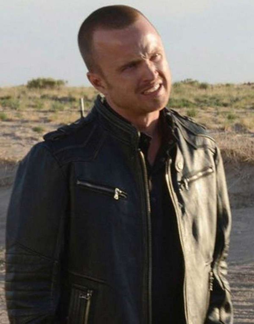 Breaking Bad Aaron Paul Jesse Pinkman Black Leather Jacket