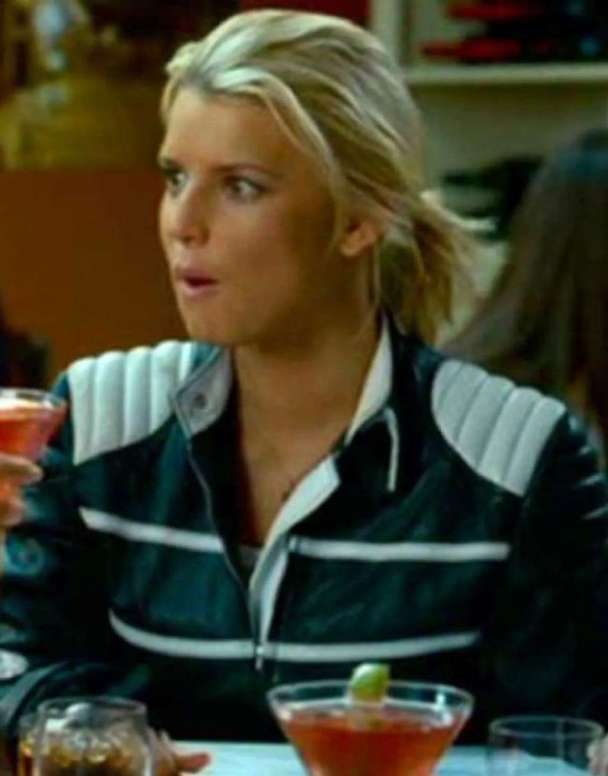 Blonde Ambition Katie Jessica Simpson Leather Jacket