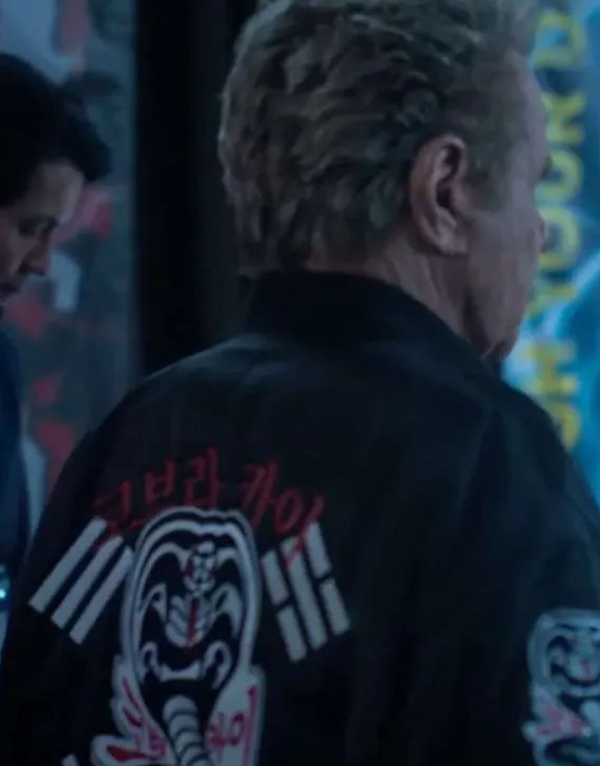 John Kreese Cobra Kai S06 Black Bomber Jacket