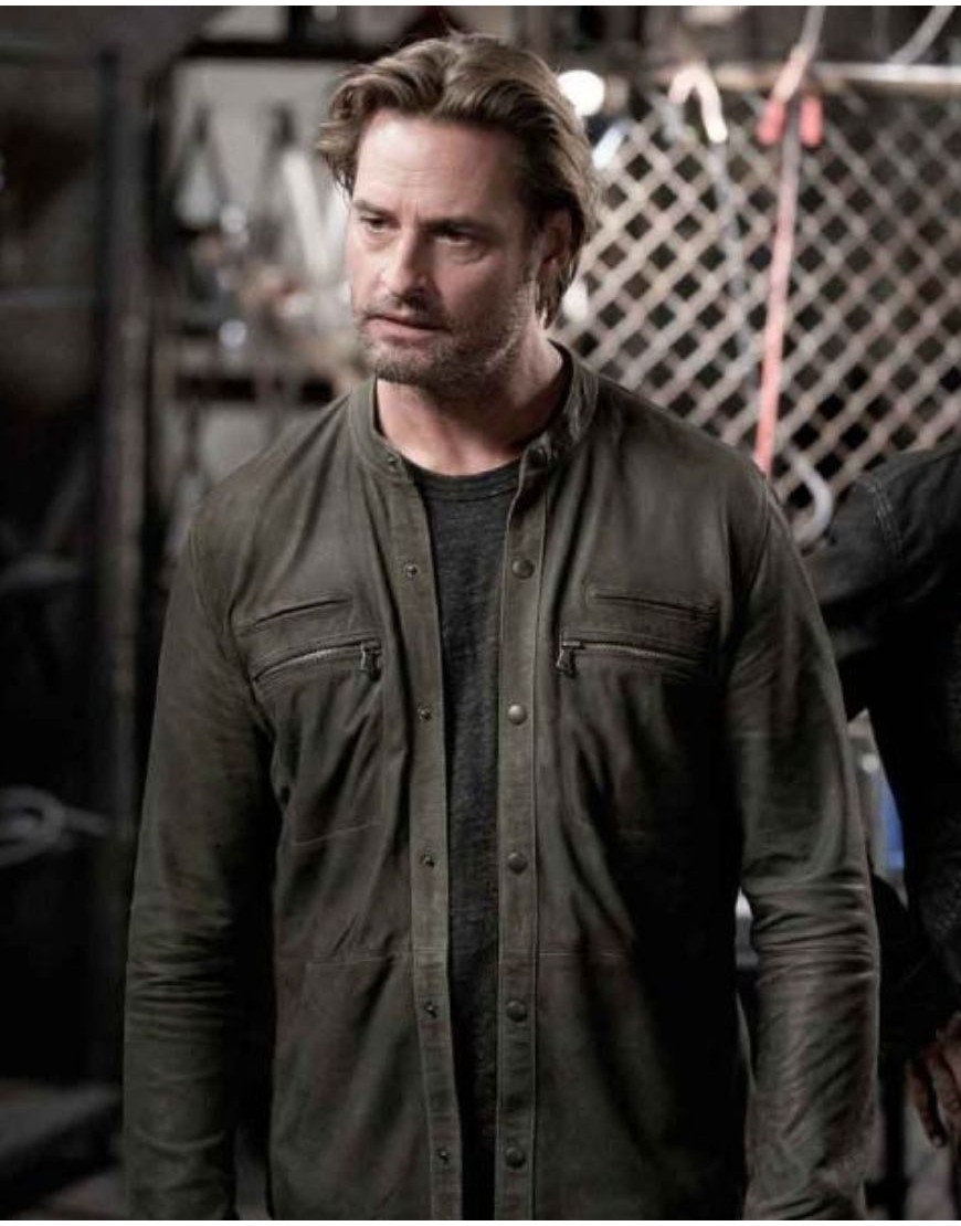 Colony Josh Holloway Will Bowman Grey Leather Jacket Colony Josh Holloway Will Bowman Grey Leather Jacket