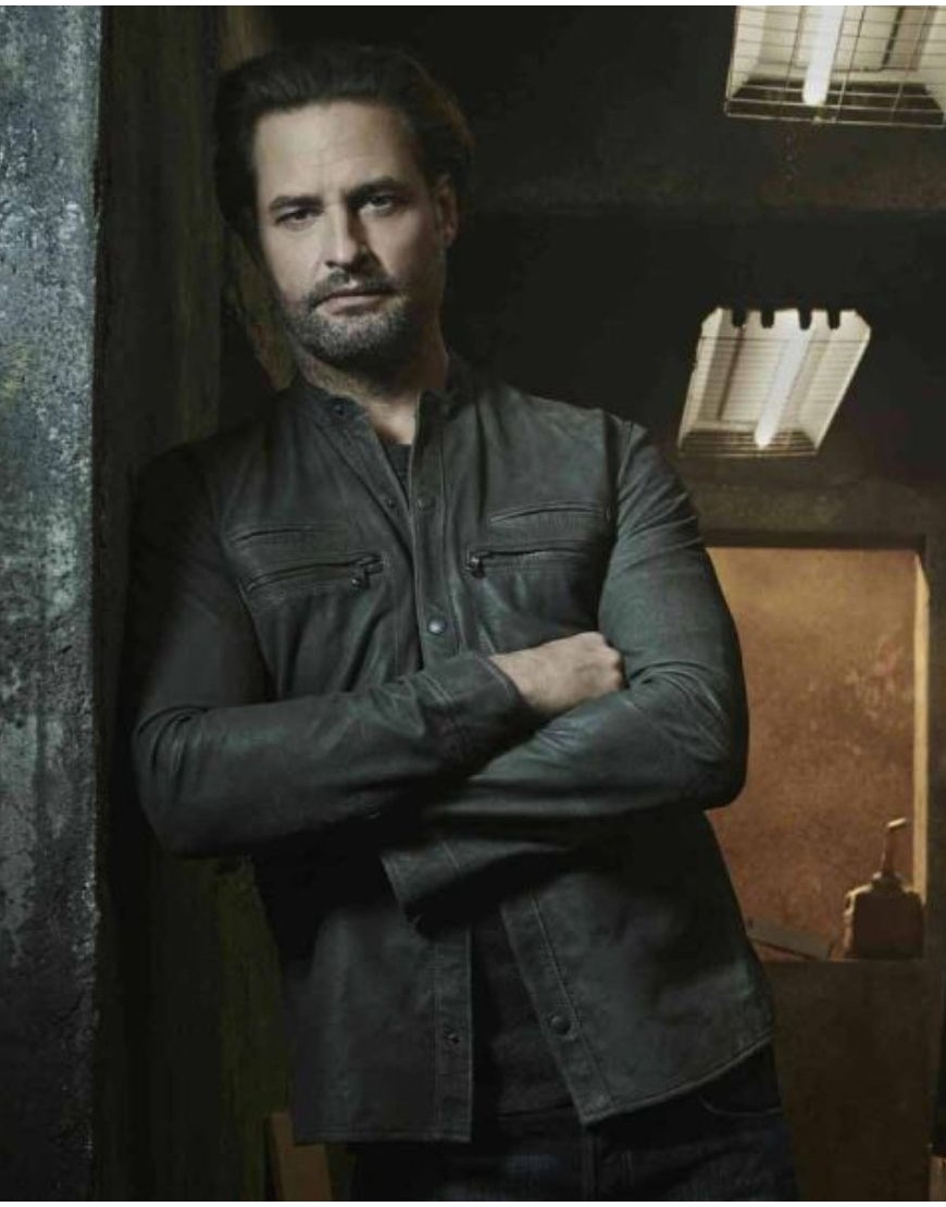 Colony Josh Holloway Will Bowman Grey Leather Jacket Colony Josh Holloway Will Bowman Grey Leather Jacket