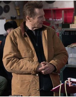 Cold Pursuit Liam Neeson Nelson Coxman Brown Cotton Jacket