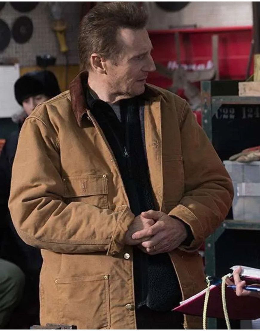 Cold Pursuit Liam Neeson Nelson Coxman Brown Cotton Jacket
