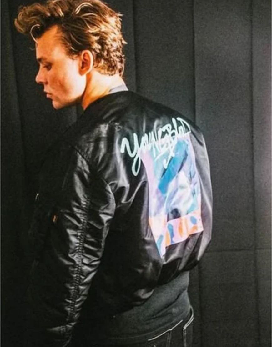 Youngblood 5SOS Michael Clifford Black Bomber Jacket