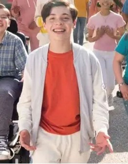 13 The Musical Eli Golden White Bomber Jacket 13 The Musical Eli Golden White Bomber Jacket