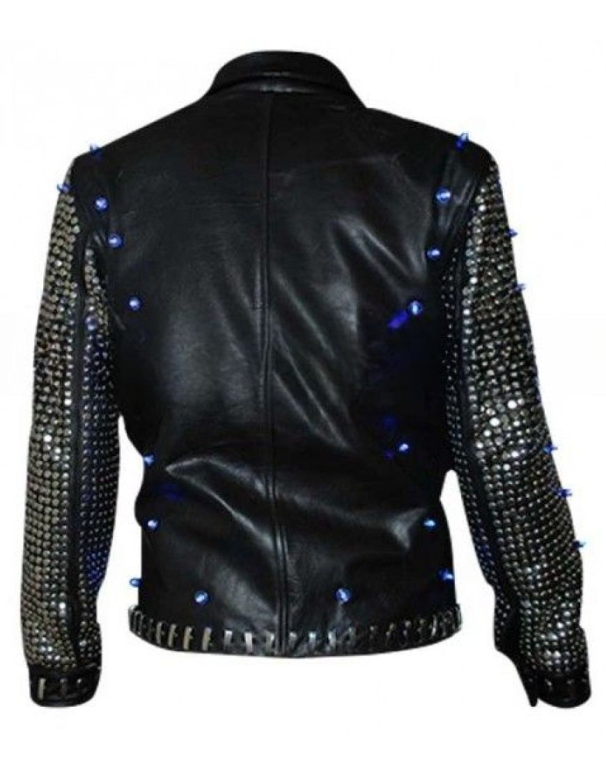 WWE Chris Jericho Light Up Studded Leather Jacket