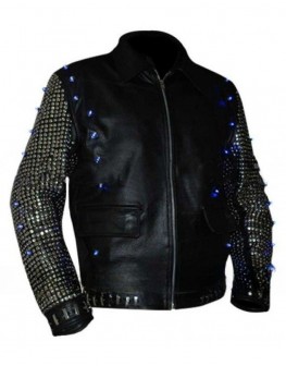 WWE Chris Jericho Light Up Studded Leather Jacket