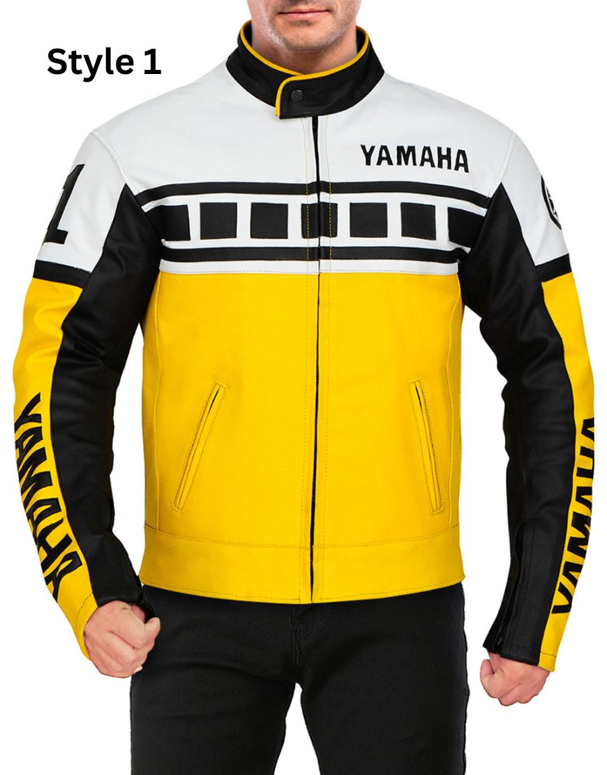 Yamaha Vintage Yellow Biker Riding Jacket