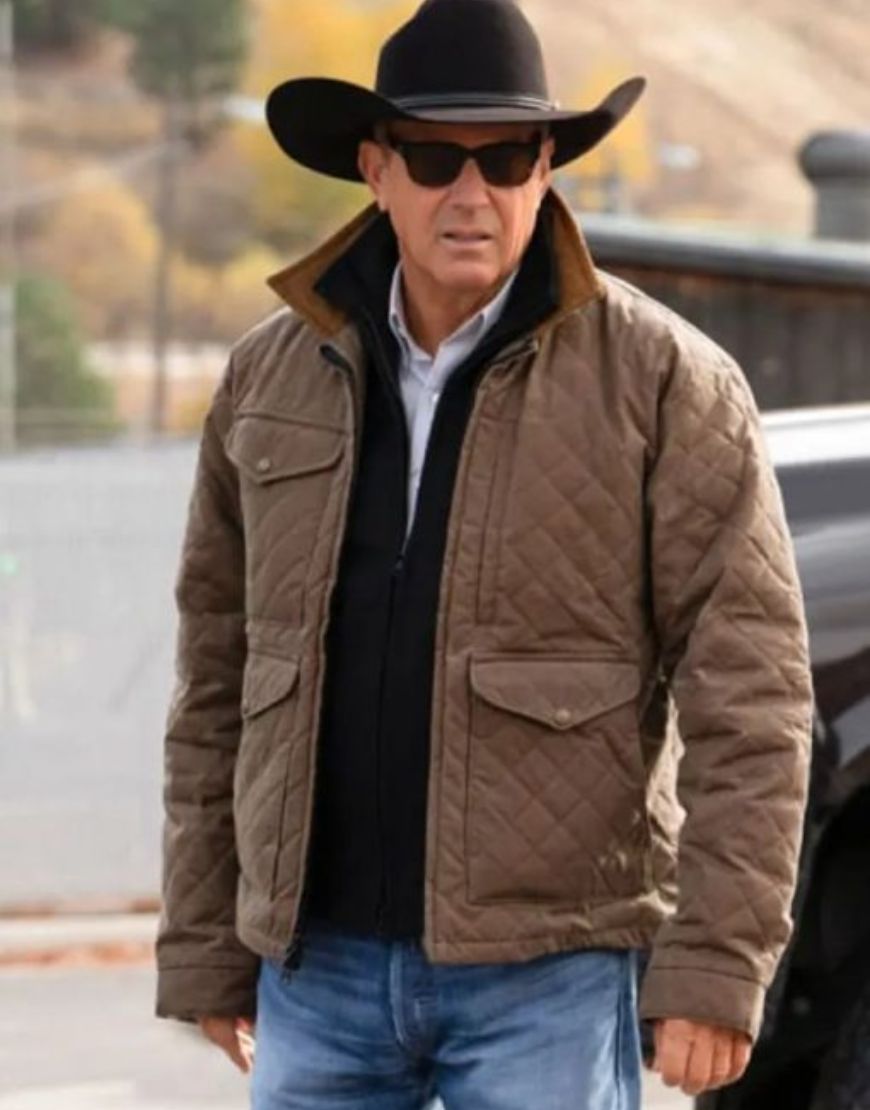 Yellowstone S04 Kevin Costner John Dutton Quilted Jacket