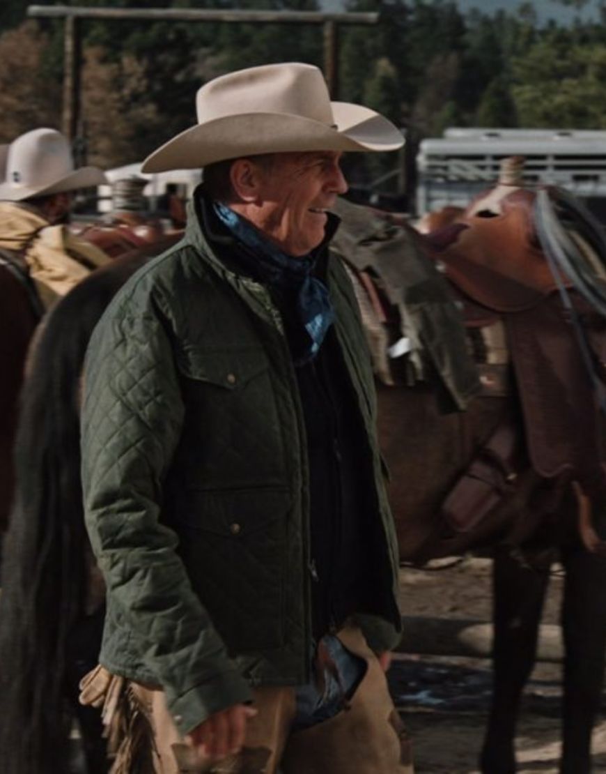 Yellowstone S04 Kevin Costner John Dutton Quilted Jacket