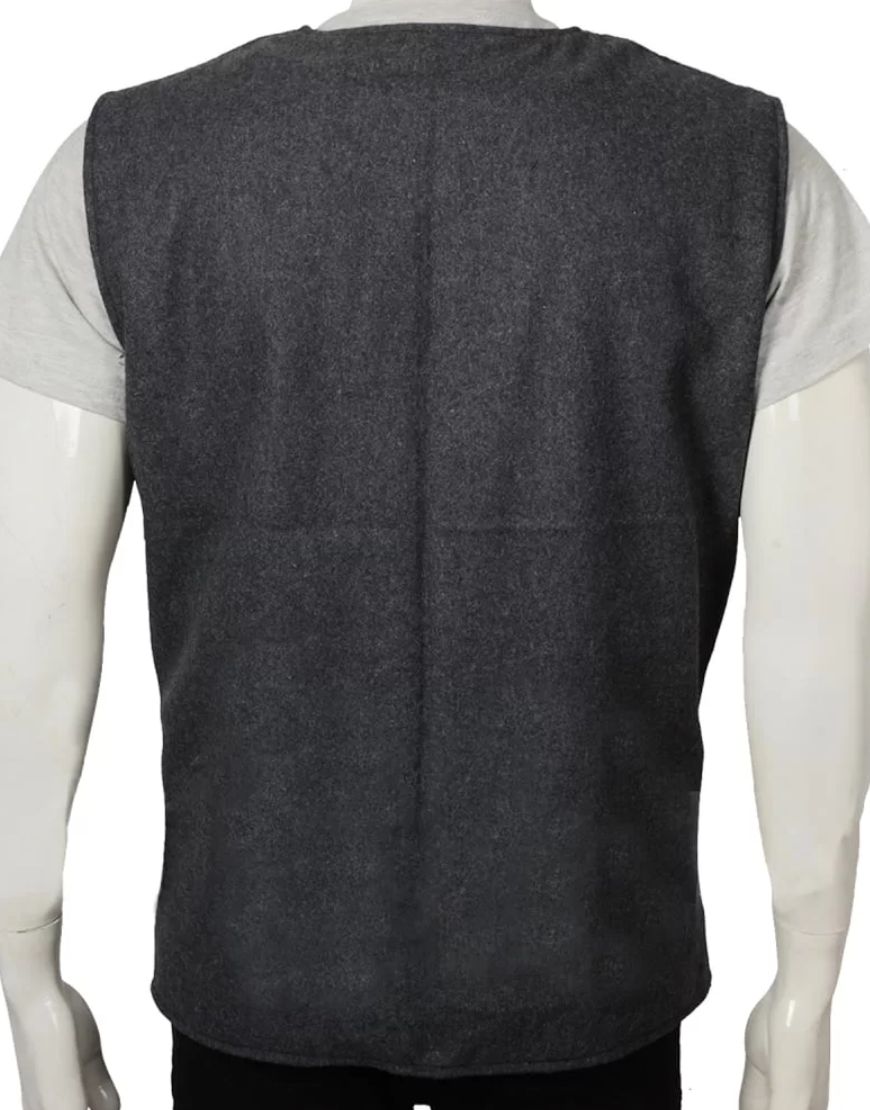 John Dutton Grey Wool Vest
