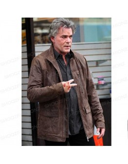 Ray Liotta Shades of Blue Brown Leather Jacket