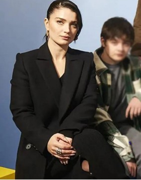 Flora and Son 2023 Eve Hewson (Flora) Black Trench Coat