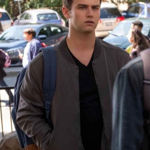 13 Reasons Why S04 Brandon Flynn Grey Bomber Jacket