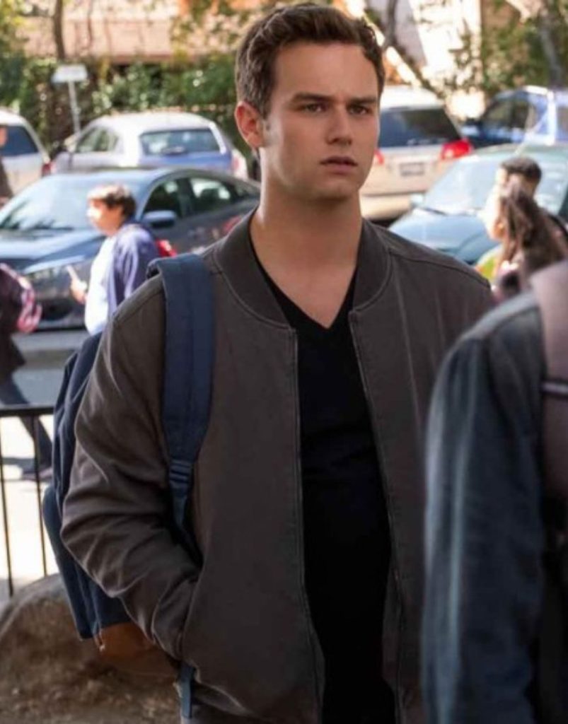 13 Reasons Why S04 Brandon Flynn Grey Bomber Jacket