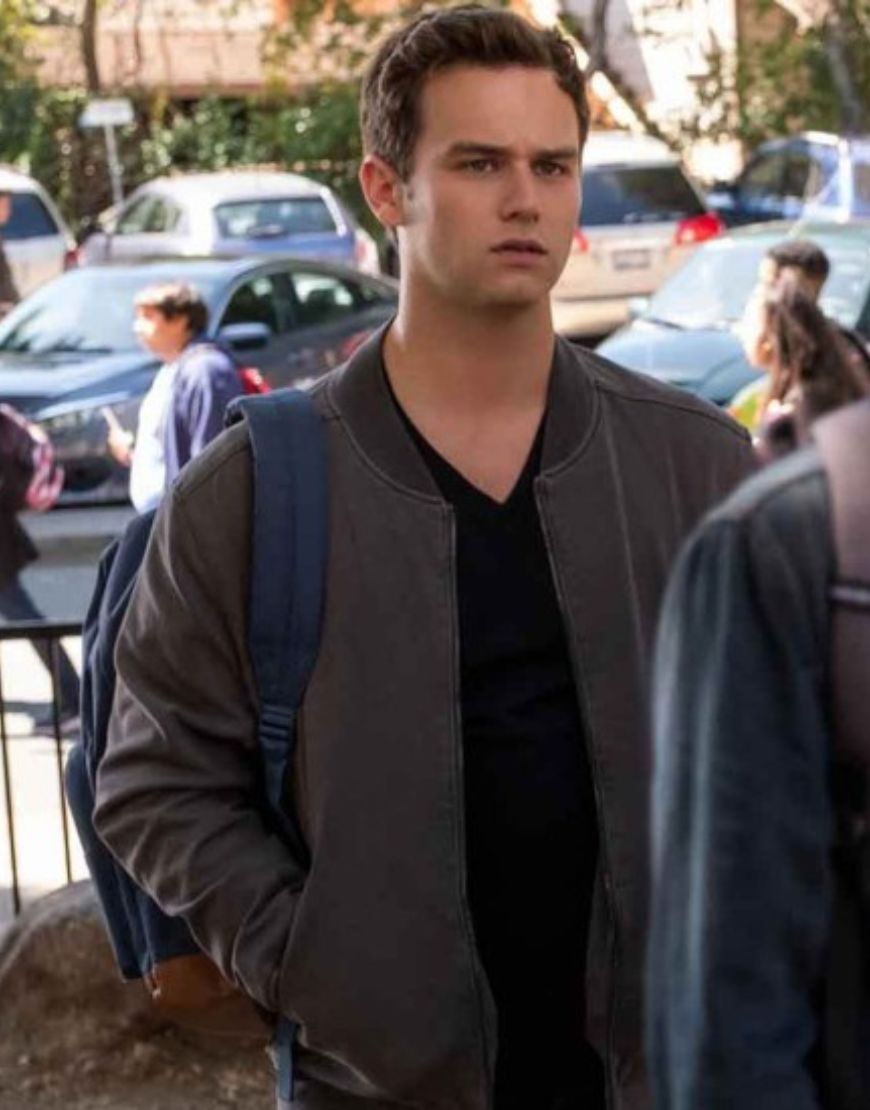 13 Reasons Why S04 Brandon Flynn Grey Bomber Jacket 1 13 Reasons Why S04 Brandon Flynn Grey Bomber Jacket