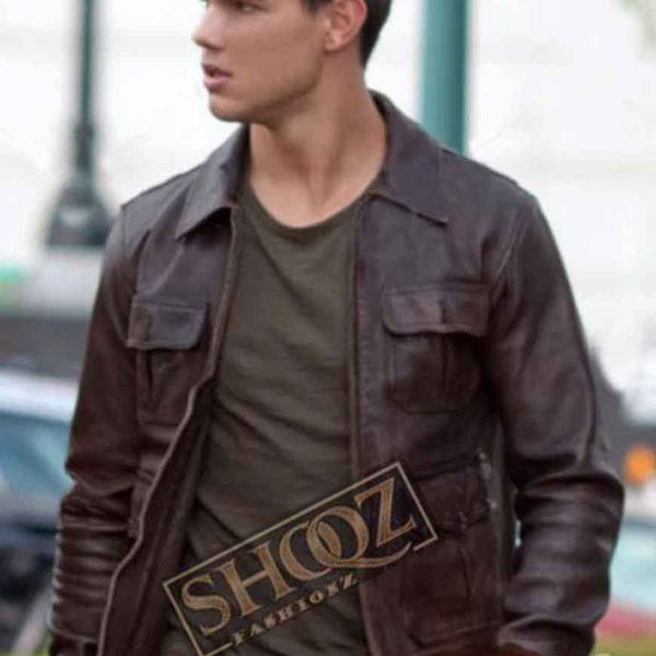 Abduction Taylor Lautner (Nathan Harper) Brown Leather Jacket
