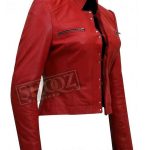 WWE Diva Aksana Red Leather Jacket