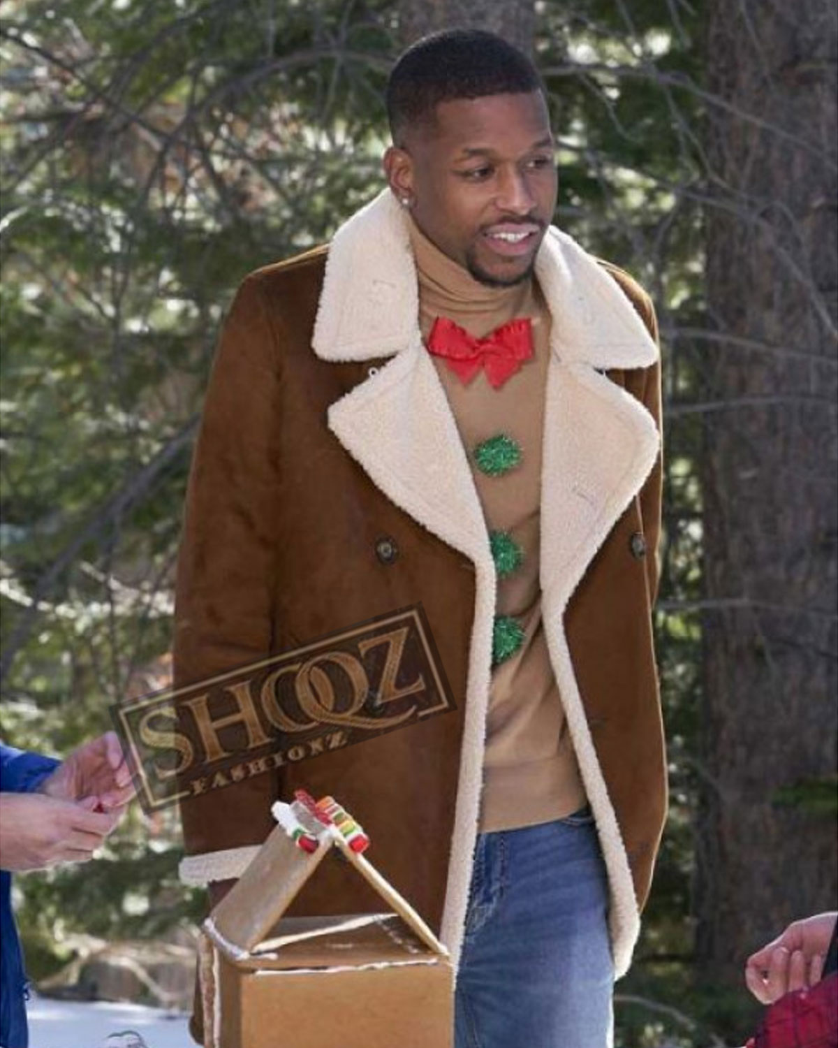 12 Dates of Christmas Anthony Assent Brown Suede Coat