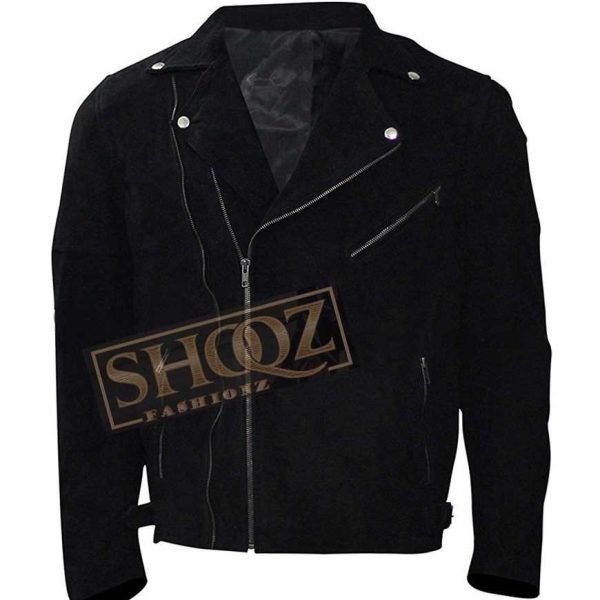 Baby Driver Jon Hamm Suede Jacket