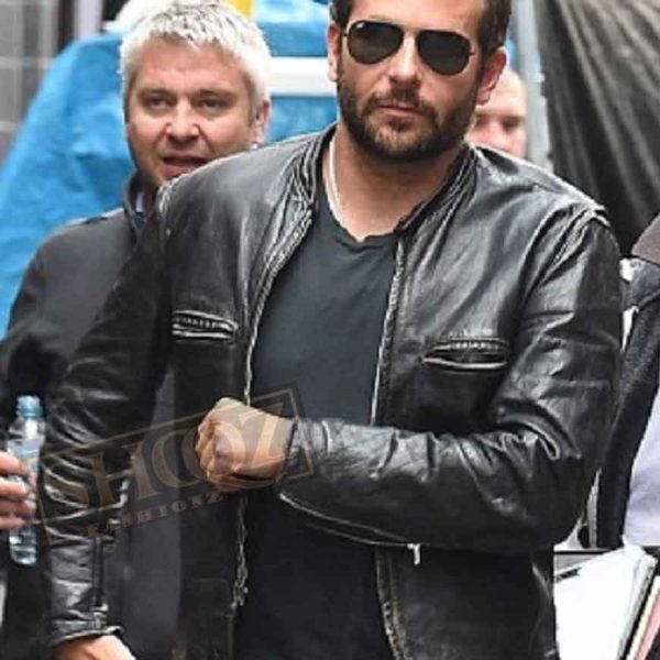 Burnt Bradley Cooper (Adam Jones) Black Leather Jacket