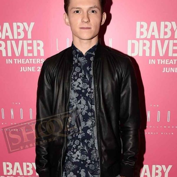 Baby Driver Tom Holland Premier Leather Jacket