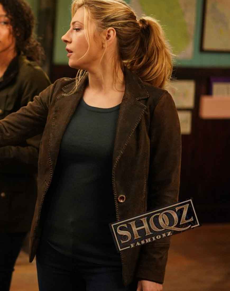 Jenny Hoyt Big Sky Katheryn Winnick Suede Blazer 1 Jenny Hoyt Big Sky Katheryn Winnick Suede Blazer