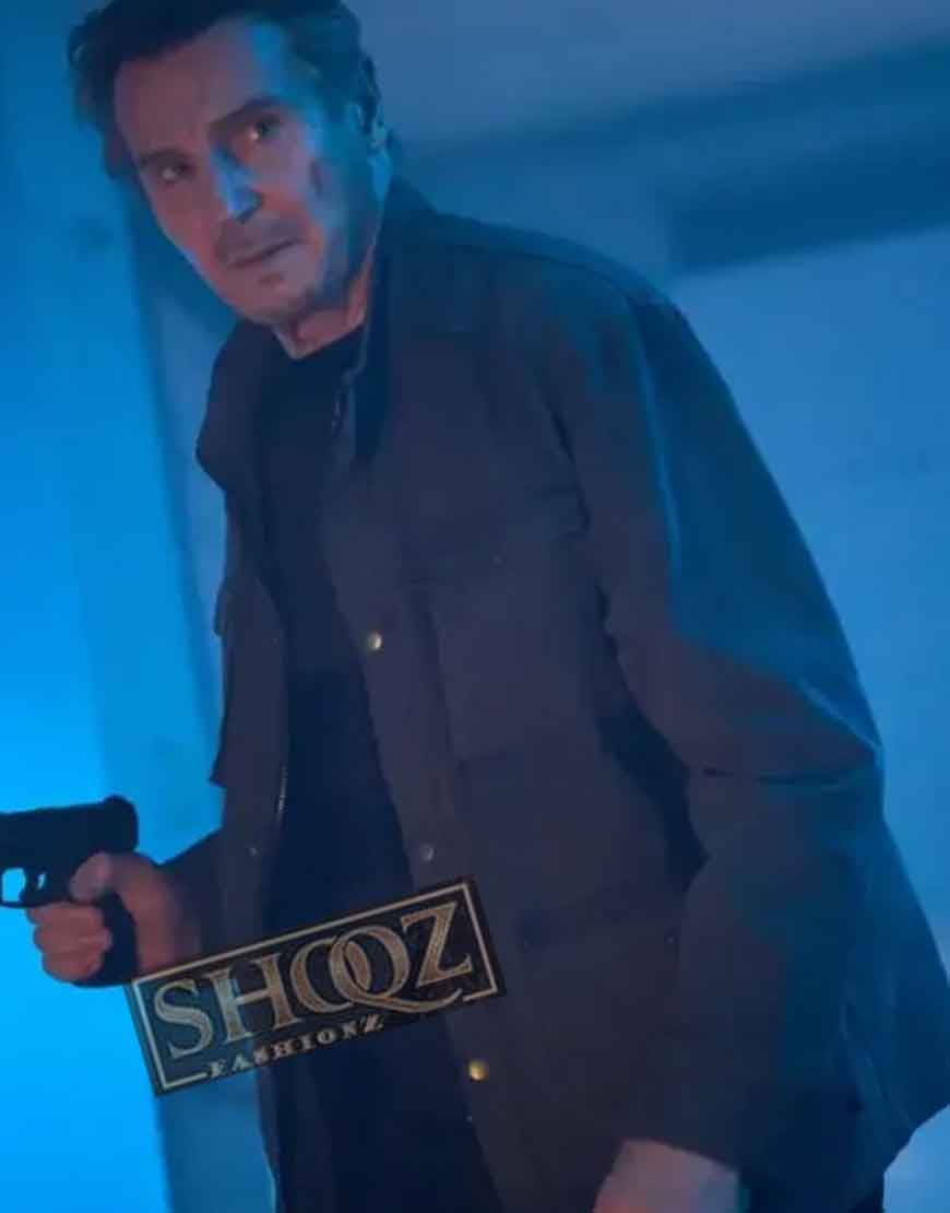 Liam Neesom (Travis Block) Blacklight Grey Cotton Jacket