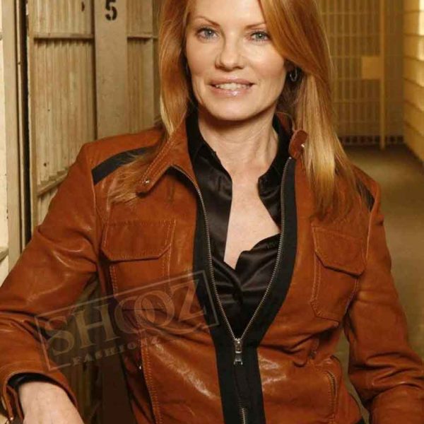 Csi Catherine Willows Brown Leather Jacket