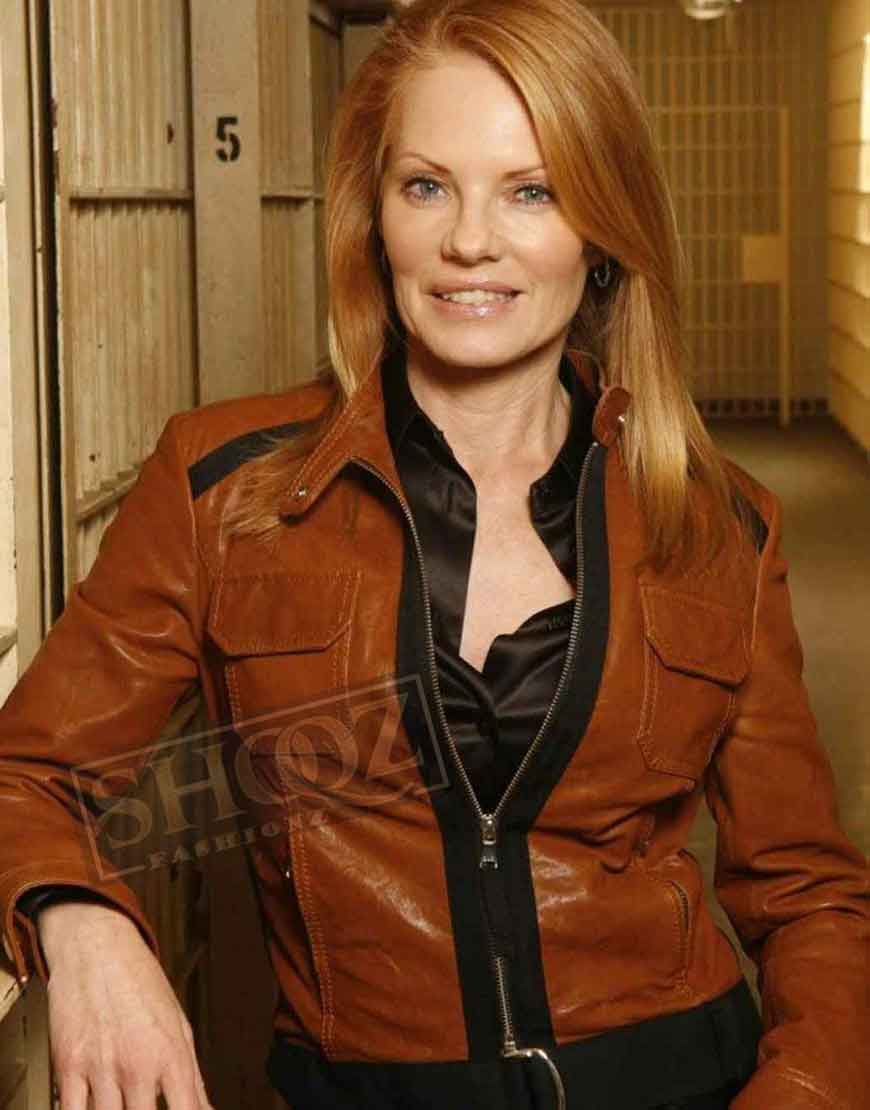 Csi Catherine Willows Brown Leather Jacket 1 Csi Catherine Willows Brown Leather Jacket