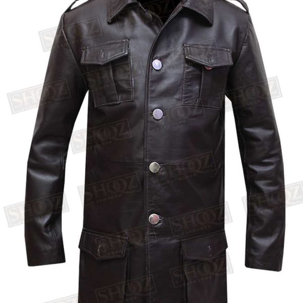 German Cafe Racer Leather Blazer Coat