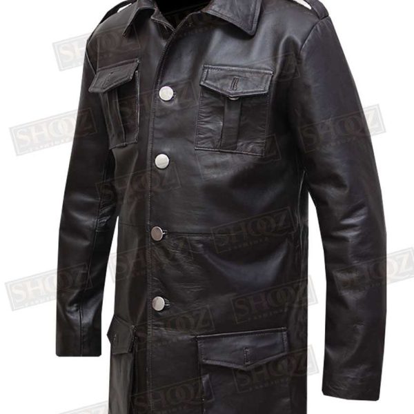 German Cafe Racer Leather Blazer Coat