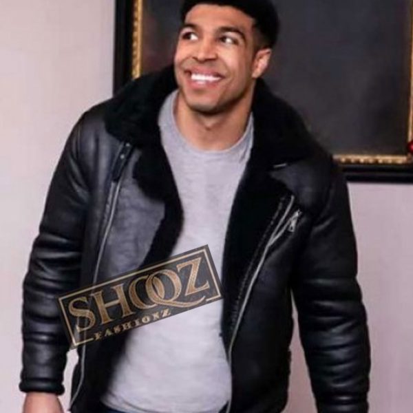 12 Dates of Christmas Chad Savage Black Leather Jacket