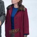 Despite The Falling Snow Rebecca Ferguson (Katya) Red Wool Coat