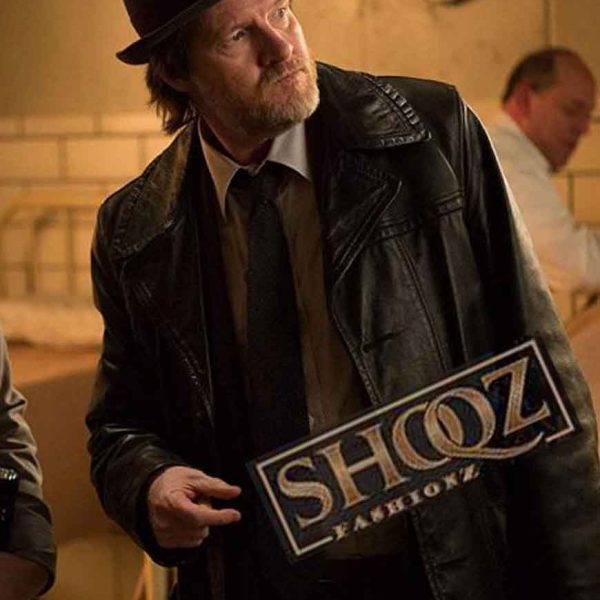 Donal Logue Gotham Harvey Bullock Leather Coat