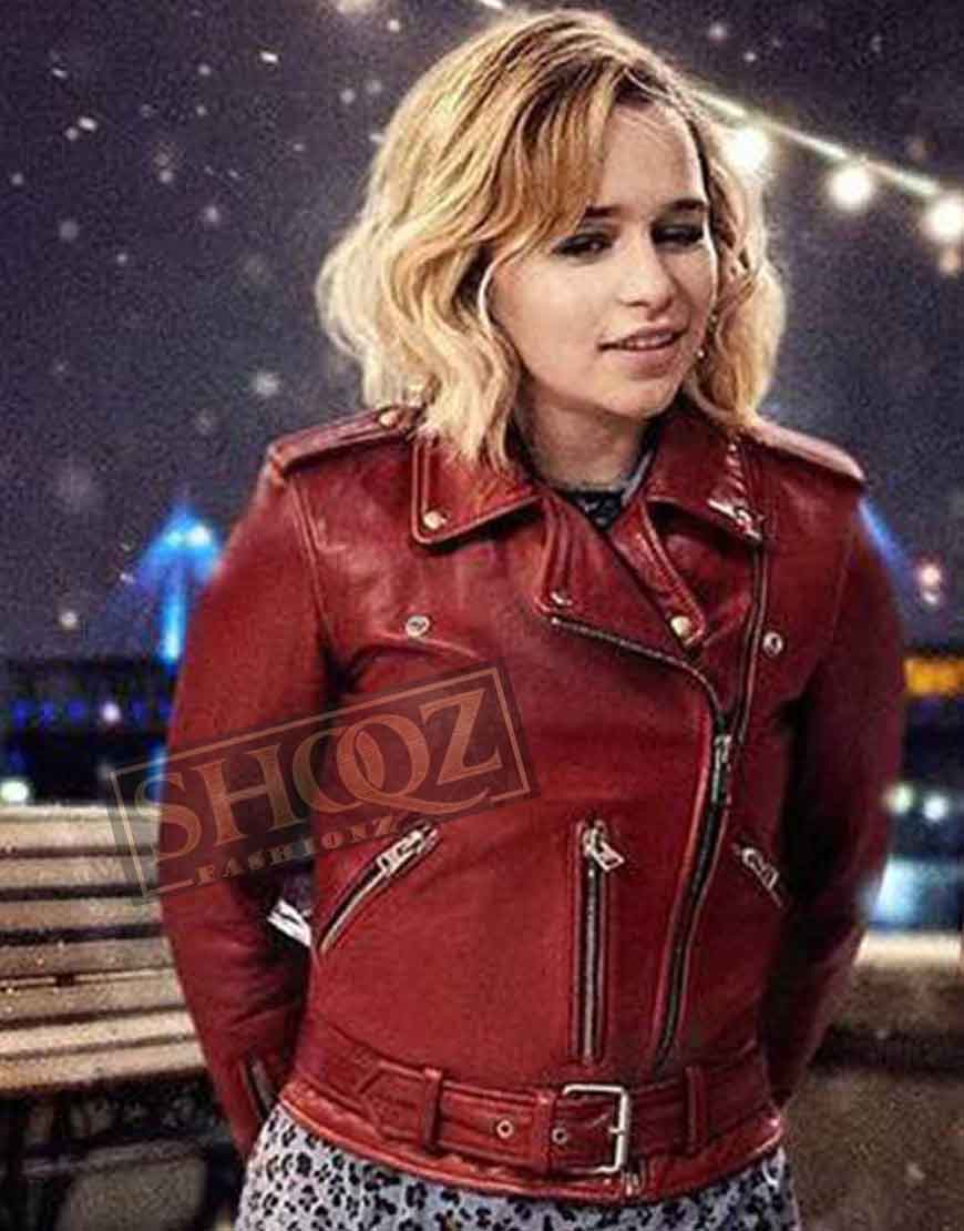 Last Christmas Emilia Clarke Leather Jacket 1 Last Christmas Emilia Clarke Leather Jacket