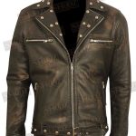 Fallout 3 Tunnel Snakes Rule Distressed Leather Jacket