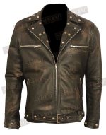 Fallout 3 Tunnel Snakes Rule Distressed Leather Jacket