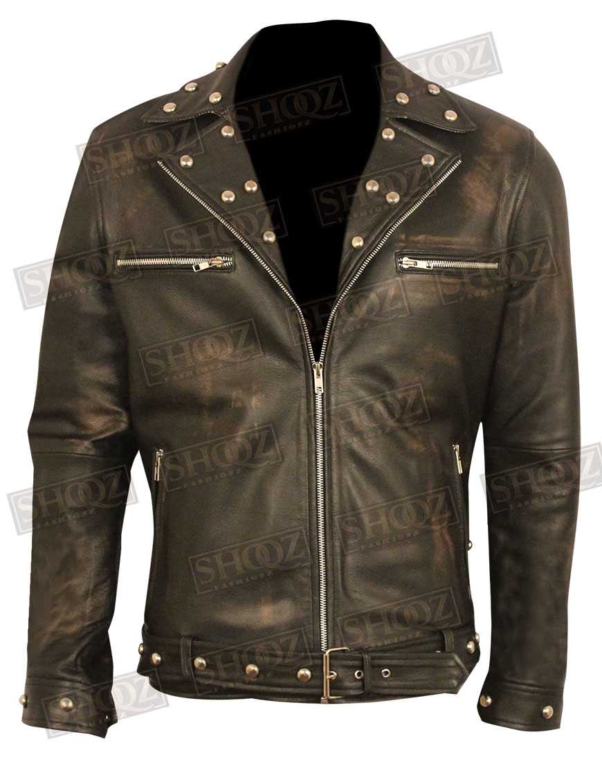 Fallout 3 Tunnel Snakes Rule Distressed Leather Jacket 1 Fallout 3 Tunnel Snakes Rule Distressed Leather Jacket