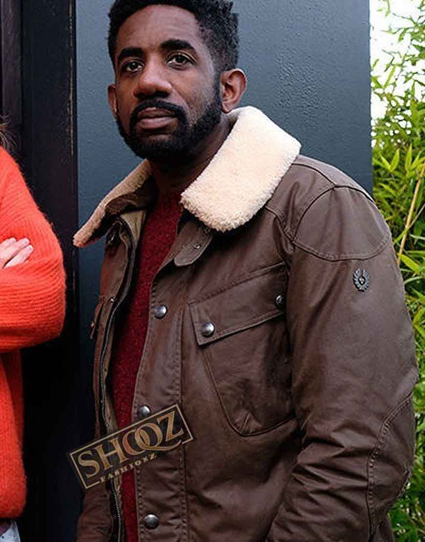 Finding Alice (Nathan) Rhashan Stone Brown Cotton Jacket 1 Finding Alice (Nathan) Rhashan Stone Brown Cotton Jacket