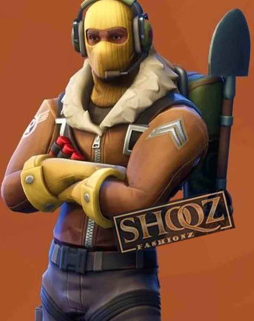 Raptor Fortnite Fur Collar Beige Leather Jacket 1 Raptor Fortnite Fur Collar Beige Leather Jacket