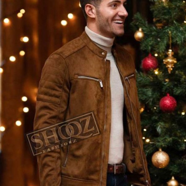 12 Dates of Christmas Garrett Marcantel Suede Leather Jacket