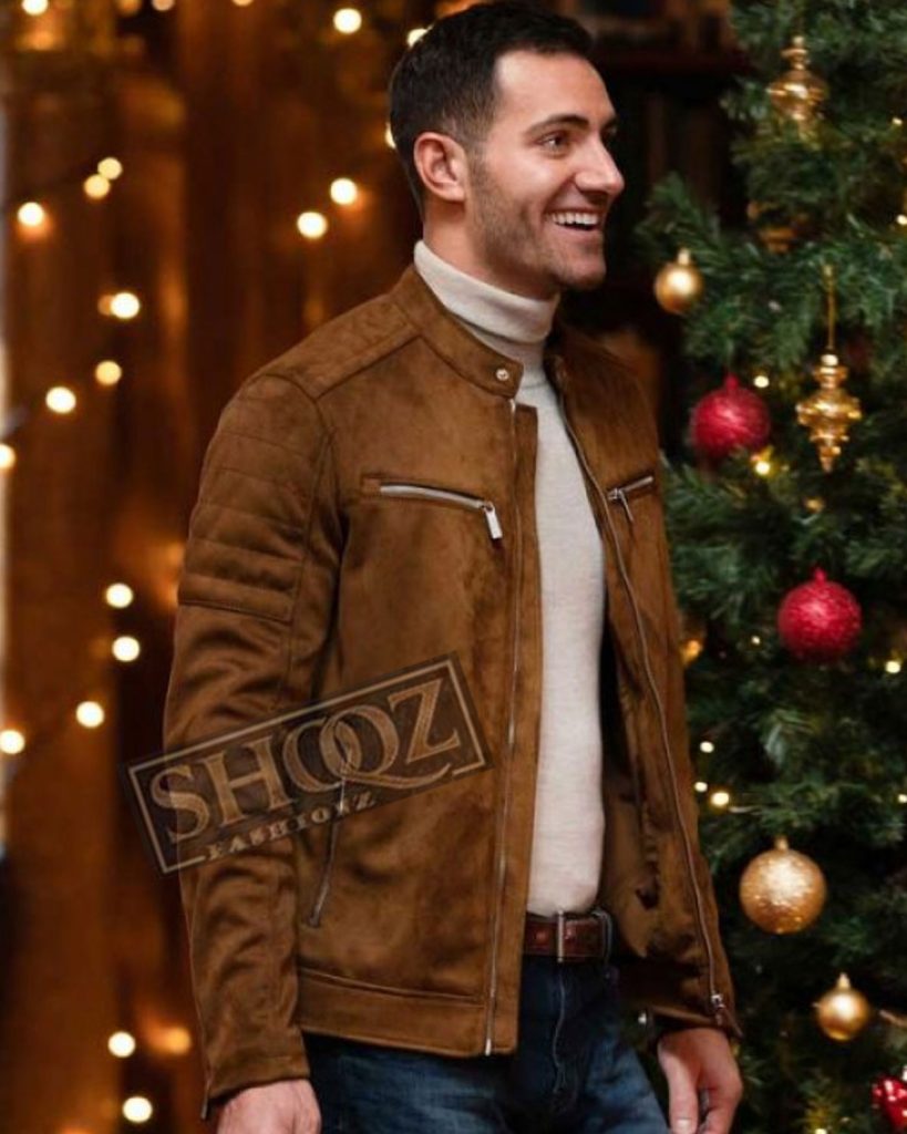 12 Dates of Christmas Garrett Marcantel Suede Leather Jacket