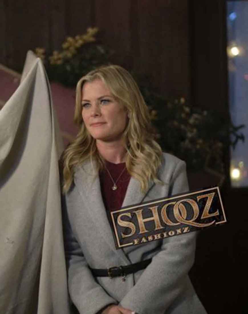 Melissa Good Morning Christmas Alison Sweeney Trench Coat 1 Melissa Good Morning Christmas Alison Sweeney Trench Coat
