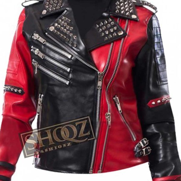Heartless Asylum Harley Quinn Studded Costume Leather Jacket