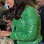 Heather Hemmens a Pinch of Portugal Anna Green Leather Jacket