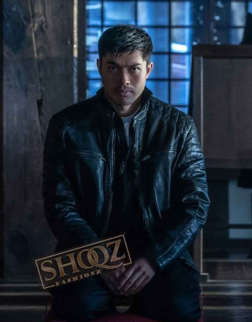 Henry Golding Snake Eyes Black Leather Jacket