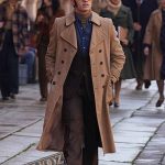 House of Gucci (Maurizio Gucci) Adam Driver Brown Cotton Coat