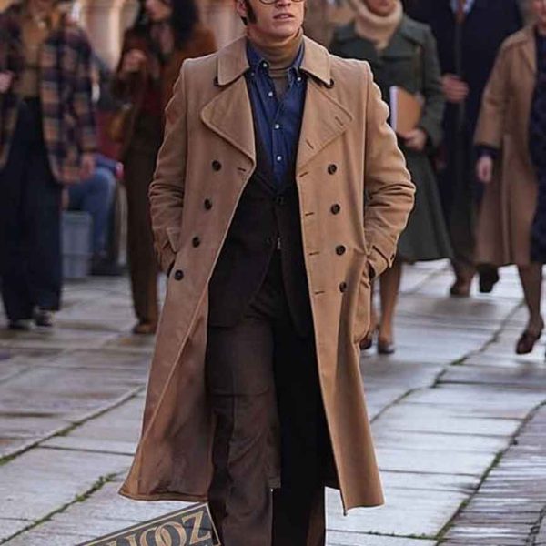 House of Gucci (Maurizio Gucci) Adam Driver Brown Cotton Coat